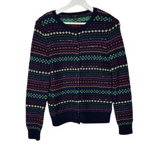 Talbots Colorful Cardigan Sweater Size Small Petite Lambswool
